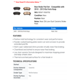 thumbnail image 2 of Rear Brake Pad Set - Compatible with 2010 - 2013 Kia Forte Koup 2011 2012, 2 of 2