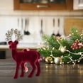 thumbnail image 4 of OEFNTAC Decorations Christmas Deer Ornament Snow Reindeer Pendant Flocking Tabletop Arrangement Holiday Decoration Wine Red 5.12x2.36x8.66in, 4 of 6
