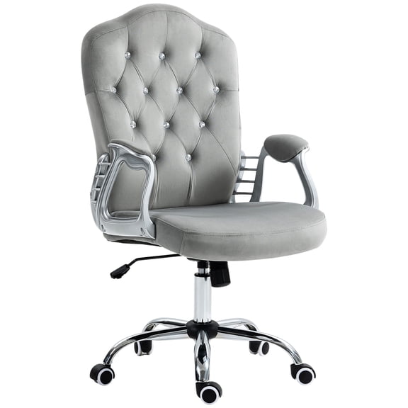 Tilt Function Light Gray Swivel Chair / Ease Pressure During Breaks