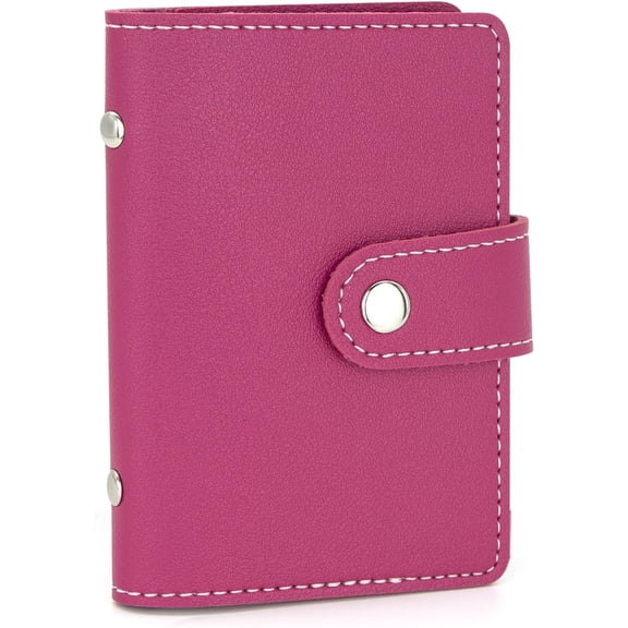 Credit Card Holder - Leather Wallet with 26 Sleeves