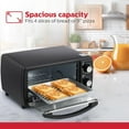 thumbnail image 2 of 4  Toaster Oven with 60 Min Timer, Sleek Black, Baking & Broiling, Compact Kitchen Appliance, 2 of 7