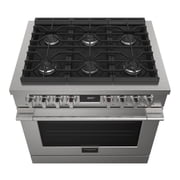 Fulgor Milano F4pdf3661 400 Series 36" Wide 5.7 Cu. Ft. Free Standing Dual Fuel Range -