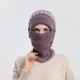 thumbnail image 5 of Kiplyki Woman's Winter Warm Neck Guard Head Guard Knitted Hat Scarf Mask In HairWoolen Cap, 5 of 7