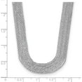 thumbnail image 5 of Sterling Silver Rhodium-plated Multi-strand Necklace - 18"- Made In Italy Chain, 5 of 8