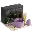 thumbnail image 7 of Eurhowing 7-Piece Matcha Whisk Set, Japanese Matcha Tea Set with Bamboo Whisk, Ceramic Bowl, Scoop & Sifter, Complete Ceremony Kit, Gift, Purple, 7 of 7