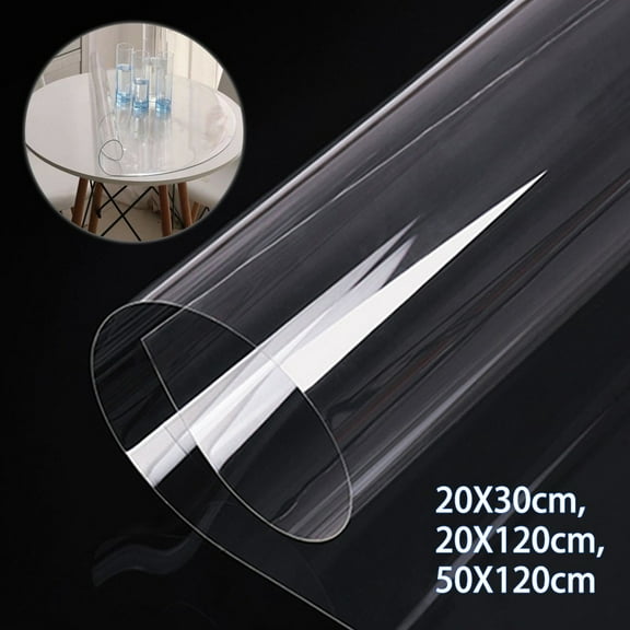 Clear PVC Film Fabric Ultra-Transparent Crystal Soft Glass Tablecloth DIY Craft Decor Protective Fabric Film Oilcloth For Mat