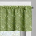 thumbnail image 3 of Ambesonne Olive Green Valance Pack of 2, Rhombus Squares, 54"X18", Olive Green Coconut, 3 of 5