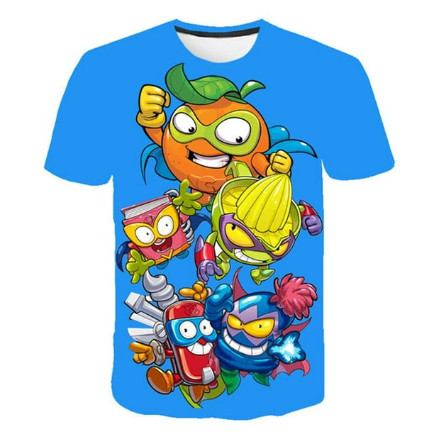 Camisetas Super Zings, ropa para niños, novedad de verano 2023, camisetas de manga corta con dibujos animados, camisetas informales con cuello redondo de 1 a 14 años, Tops12M Gao Jinjia LED