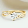 thumbnail image 3 of Rosec Jewels Lab Diamond Bypass Engagement Ring - 6 mm Princess Cut Ring - EF-VS Quality, 10K Yellow Gold, US 12.50, 3 of 8