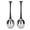 Silver/Black Handle, variant on Facial Ice Globes Stainless Steel Massager Cooling Globes Reduce Puffiness Fine Lines Tighten Skin Facial Care Silver Black Handle 2 Count