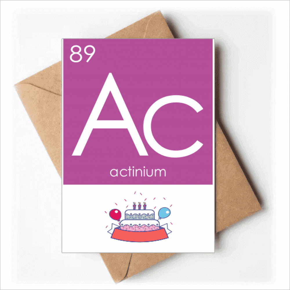 Chestry Elements Period Table Actinide Actinium Ac Happy Birthday Greeting Cards Envelopes Blank