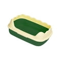 thumbnail image 4 of oshhni Cat Easy Cleaning Splashproof Portable High Sides Cat Litter Tray Deep Green, 4 of 9