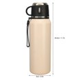 thumbnail image 5 of Vacuum Water Bottle 1200ml Stainless Steel Portable Insulated Water Cup with Infuser for Outdoor Camping Office Creamy White, 5 of 5