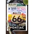 thumbnail image 3 of Pontiac, Illinois, Route 66 License Plates (9x12 Wall Art Print, Home Decor), 3 of 3
