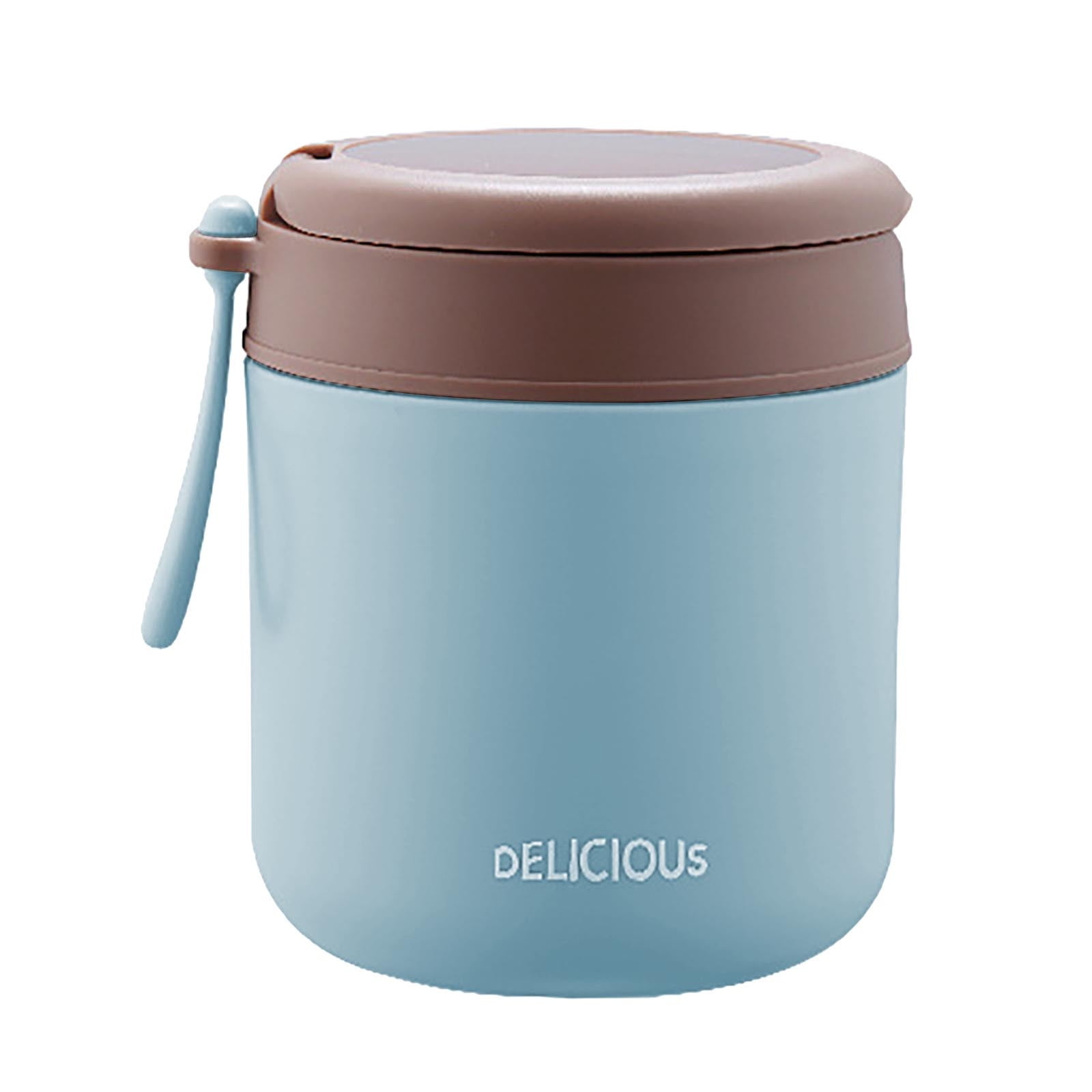 480ml Insulated Food Jar, Double Layer Stainless Steel Thermal Soup  Containers, Vacuum Leak Proof Bento Box with Spoon for School Office Picnic  Travel