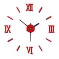 thumbnail image 1 of Diy Clock Luminous Wall Acrylic Punch-Free Silent Wall Clock Wall Sticker Red, 1 of 7