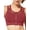 Burgundy, variant on Yvette High Impact Women Sports Bra Front Closure Double Deck Mesh Running Bra for Plus Size,Burgundy,Small Plus