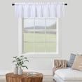 thumbnail image 2 of Waffle Weave Waterproof Valance Curtain – White, Textured, Washable Short Café Panel for Kitchen or Bathroom Windows – Rod Pocket Design – Modern Home Décor – Size 60"x15", USA Specification, 2 of 7