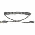 thumbnail image 1 of Ventev Charge/Sync Helix Coiled USB-C Cable 1ft Grey, 1 of 3