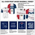 thumbnail image 5 of Personalized Dominican Republic Baseball Jersey Shirt,Team Name Republic Dominicana Baseball Jersey for Men and Women (3XL), 5 of 6