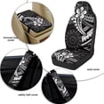 thumbnail image 6 of Xoenoiee Polynesia Plumeria Pattern 5PCS Car Seat Cover Full Set, PU Leather Universal Auto Front Seat Cover Safety Belt Pads Center Console Pad, Car Interior Accessories for Most Vehicle, 6 of 7