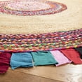 thumbnail image 3 of SAFAVIEH Cape Cod Susan Striped Area Rug, Multi/Natural, 8' x 8' Round, 3 of 8