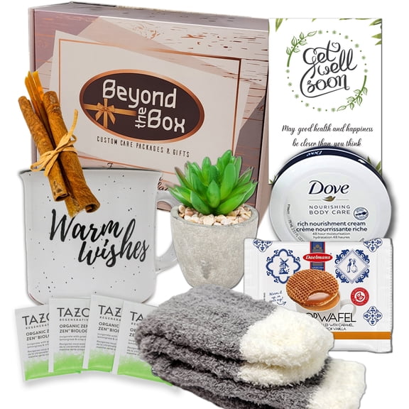 Get well soon gift for women | Care Package gift basket for after surgery recovery, cancer, Injury | feel better encouragement hospital female gift w/ snacks & personal care | Friend, Mom, girlfriend