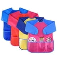 thumbnail image 5 of BAETEUY Kids Waterproof Art Apron with Long Sleeves Mess-Free User-friendly Versatile Painting Smock for Children, 5 of 8