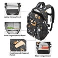 thumbnail image 5 of JIALIOU 14" Laptop Backpack Waterproof Airline Approved Stylish Casual Daypack for Travel Business College Work, Fox Plants Stars Moons, 5 of 8