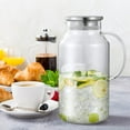 thumbnail image 6 of 1 Gallon Glass Jug with Lid and Spout, Bivvclaz Glass Water Jug for Refrigerator, Hot and Cold Water Carafe, Ice Tea Jug, Coffee, Juice and Homemade Beverage Jug, 6 of 7