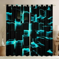 Erosebridal Buffalo Plaid Curtains for Living Room,Geometric Grid 30%-50% Blackout Curtains Set of 2 (38x45),Curtains Pack of 2 (38x45),Teenager Bedroom Decor