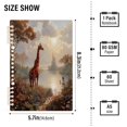 thumbnail image 3 of Wirebound Notebook Hardcover Spiral Notebooks Oil Painting Of Giraffe, 60 Pages, 80 GSM, 5.7 x 8.3in, 3 of 7