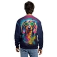 thumbnail image 5 of Hippie Dachshund Portrait oil painting Watercolor Tie-dye Vintage All Over Print 3D Sweatshirt Unisex Merch Wiener Dog Lover Gifts Idea - 00015, 5 of 6