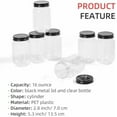 thumbnail image 3 of 16 Ounce Clear Plastic Mason Jars With Screw On Lid, Reusable Empty Jars for Food Storage, Round BPA Free Containers for Sealing, Dry Food, Snacks, Candies, Breakage-proof, (Black - 20 Pack), 3 of 6