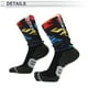 thumbnail image 3 of Calcetines de ciclismo Unique Bargains, absorbentes de sudor, transpirables, anti-fricción, multicolor, negros, tamaño L, neutros, 1 par, 3 of 6