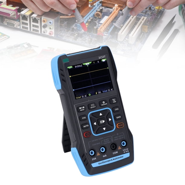 Multímetro De Osciloscopio, Multímetro De Osciloscopio Digital Para Automóviles Pantalla LCD De 2,8 Pulgadas Ancho De Banda De 50 MHz De Alta Precisión Para La Escuela