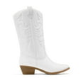 thumbnail image 6 of BURUDANI Women's Mid-Calf White Western Cowboy Boots Classic Embroidered Cowgirl Boots, 6 of 6
