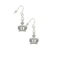 thumbnail image 3 of Delight Jewelry Silvertone Crown with AB Crystal Silver tone Infinity French Earrings, 3 of 4