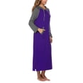 thumbnail image 4 of Avidlove Cotton Nightgown for Women Long Sleeve Hooded Gowns Sleepwear Full Length Nightwear with Pockets, 4 of 6