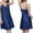 Dark Blue, variant on Women's Nightgown Set Lace Babydoll Nightwear Adjustable Straps For Special Occasions Comfortable Breathable Plus Size Sleepwear Date Night And Honeymoon