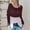 Wine, variant on Oplxuo Women's Sexy Hollow Cropped Sweaters Shawl, Fall Winter Long Sleeve Off Shoulder Knitted Pullover Tops Blouses