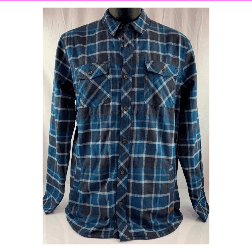 Voyager Men's RELAXED FIT Long Sleeve Thermal Lined button front shirt