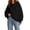 Black, variant on Edvintorg Oversized Hoodies for Women Solid Color Long Sleeve Casual Pullover Top Hooded Sweatshirt Clothes for Women Khaki S-2XL