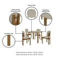 thumbnail image 5 of Gales Round 46.54 Dining Table from Engineered Wood in Beige - Set of 5, 5 of 10