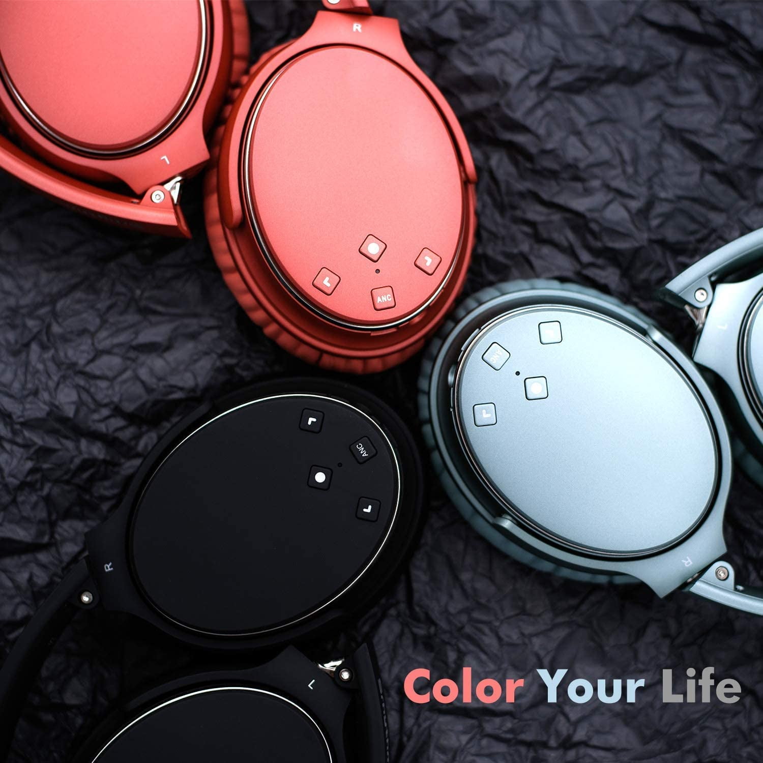 Srhythm NiceComfort 25 Adaptive Hybrid Noise Cancelling Headphones Wireless,with Spatial Audio,ENC,Low Latency Game Mode