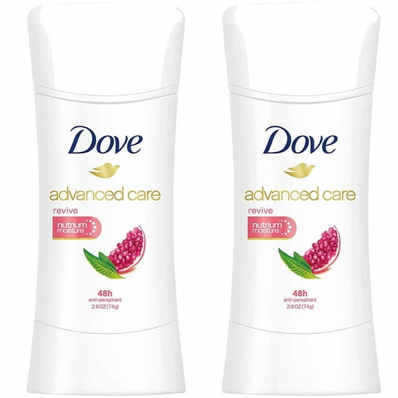 (2 Pack) Dove Advanced Care Antiperspirant, Revive 2.60 Ounces