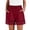 Wine Red, variant on Bermuda Shorts for Women JIANLAI Fashionable Lightweight Lace-Decorated Shorts, Stretch High-Waisted Shorts, Fluffy Shorts, Summer Suit with Pockets S-XXXL Black