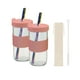 thumbnail image 5 of Juego de vasos de agua de vidrio de 730 ml, jarra para batidos, herméticos, con tapa y pajita. Rosado, 5 of 9