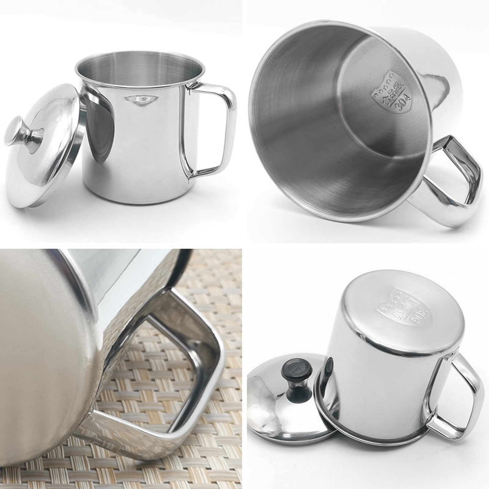 Stainless Steel Coffee Cup Small Camping Mugs Small Metal - Temu