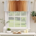 thumbnail image 2 of Dark Burnt Orange Grey Ombre Curtain Valances for Windows, Kitchen Valance Window Treatments Panel 2 Pack, Farmhouse Gradient Minimalist Rod Pocket Short Curtains for Bathroom Bedroom 42 x 12 Inch, 2 of 8
